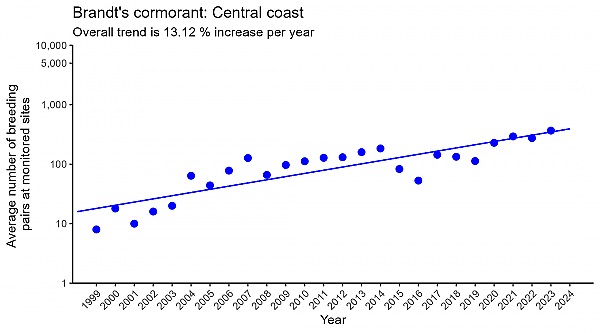 Brandt's cormorant Central coast Regression