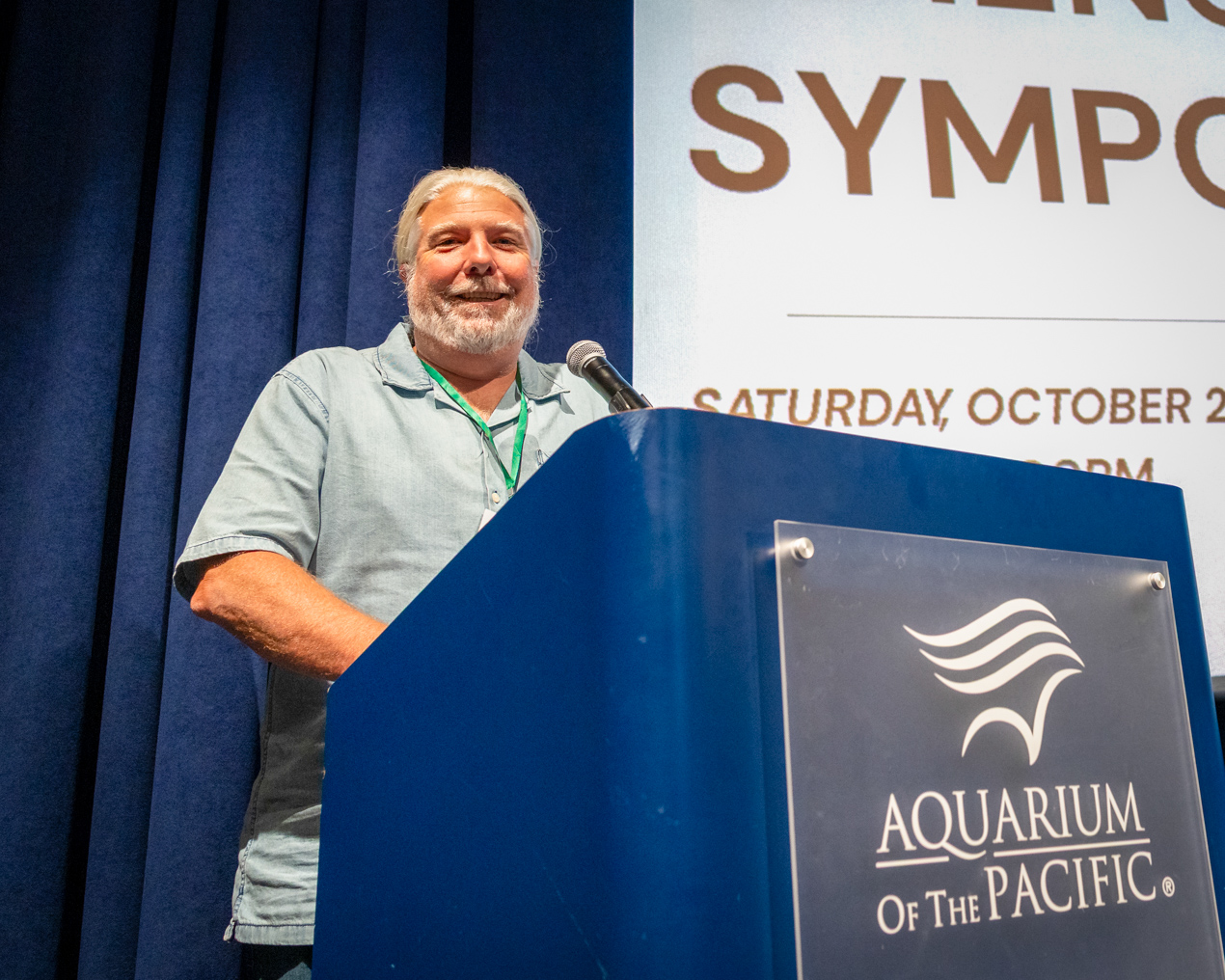 Dan Robinette at Aquarium podium