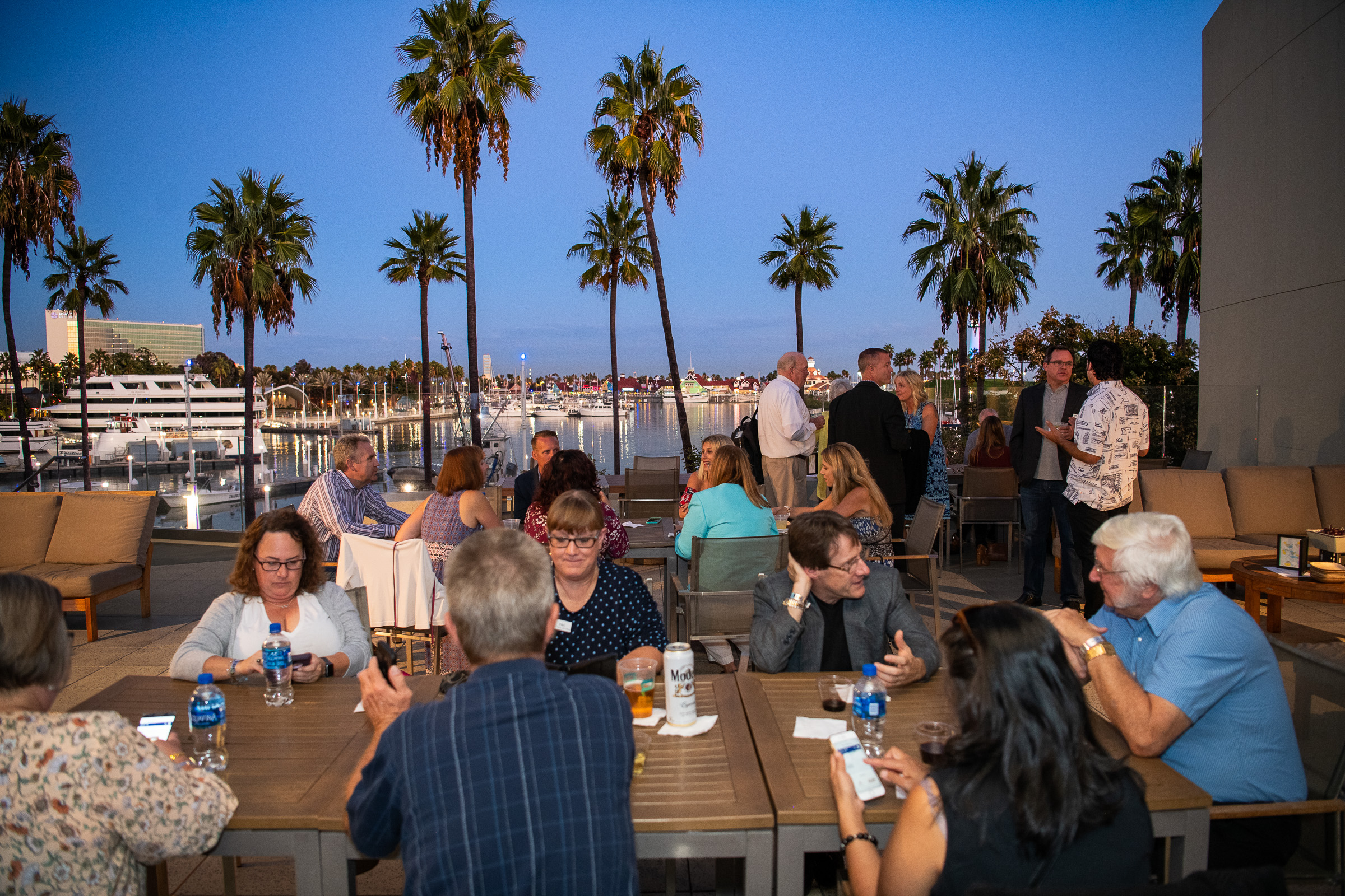 Guests mingling on Veranda