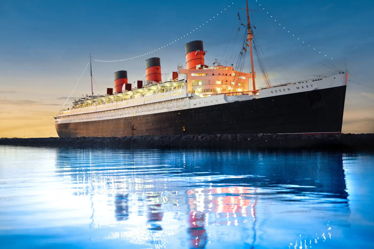 Promotional image of the exterior of the Queen Mary.